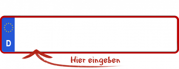 Eurokennzeichen (Historisch, rot) 520mm x110mm