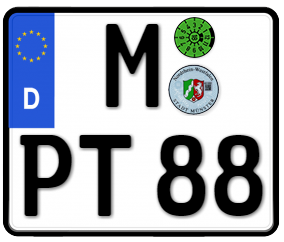 Deutsches Euro Kennzeichen für Ihr Motorrad oder Quad 240mm
