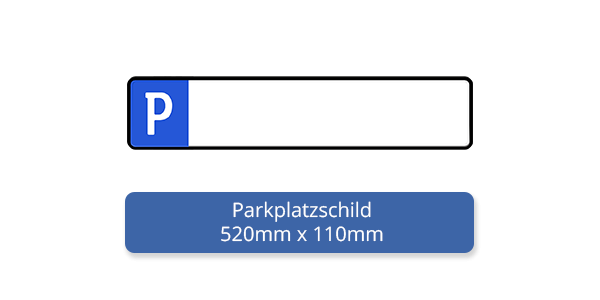 Parkplatz KfZ Nummernschild Kennzeichen Wunschtext Schild